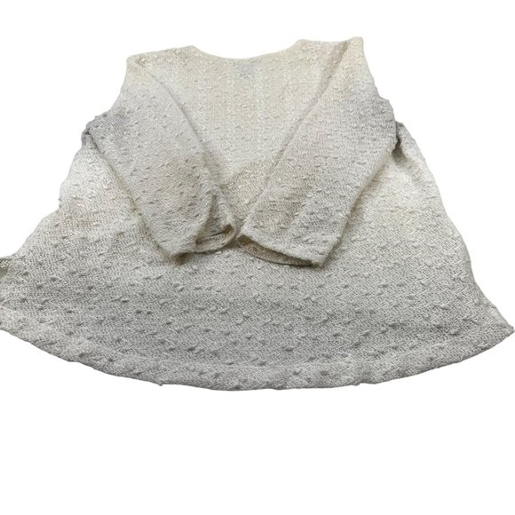 Alfani Womens Sz Large Top V Neck Lined Lace Outer Hi Lo Pullover White Preowned - Picture 2 of 14